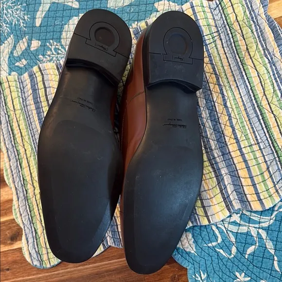 Salvatore Ferragamo Brown Leather Oxford Shoes