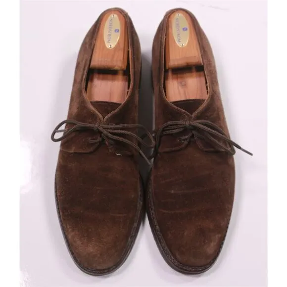 Salvatore Ferragamo Brown Suede Leather Oxford Leather Dress Shoes 8.5 D