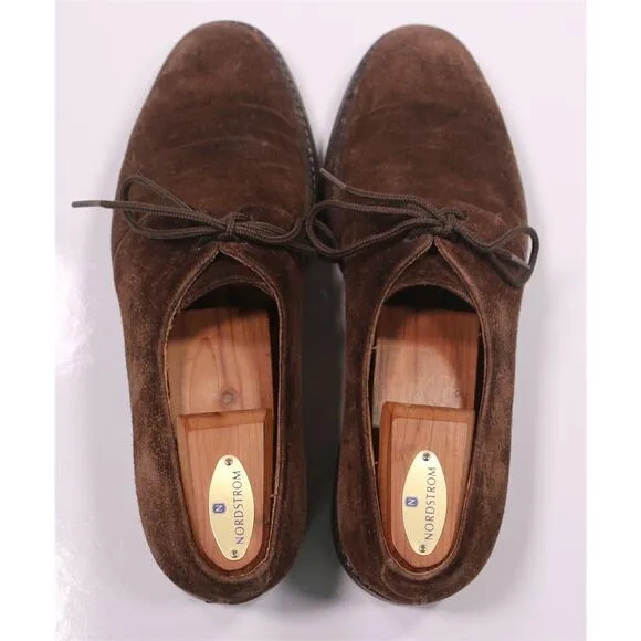 Salvatore Ferragamo Brown Suede Leather Oxford Leather Dress Shoes 8.5 D
