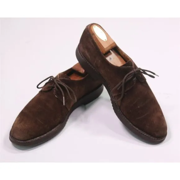 Salvatore Ferragamo Brown Suede Leather Oxford Leather Dress Shoes 8.5 D