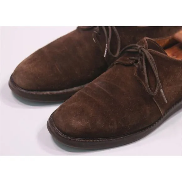 Salvatore Ferragamo Brown Suede Leather Oxford Leather Dress Shoes 8.5 D