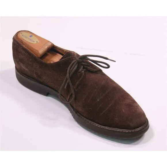 Salvatore Ferragamo Brown Suede Leather Oxford Leather Dress Shoes 8.5 D