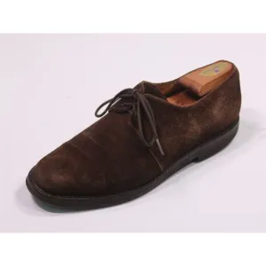 Salvatore Ferragamo Brown Suede Leather Oxford Leather Dress Shoes 8.5 D