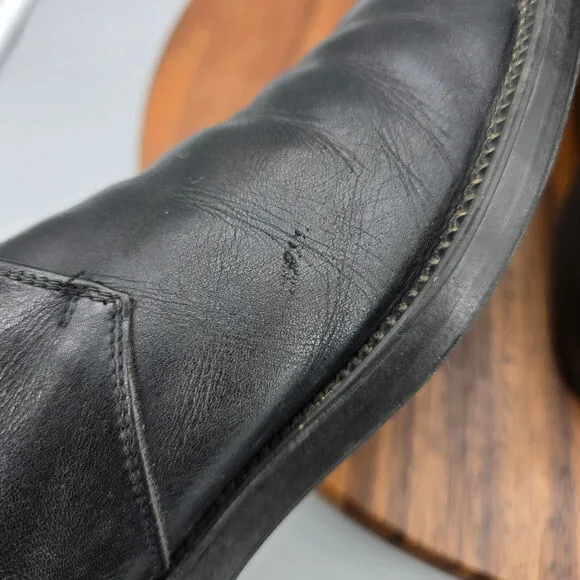 Salvatore Ferragamo Chukka Boots Men's 11 D Black Leather Lace Up Ankle Casual