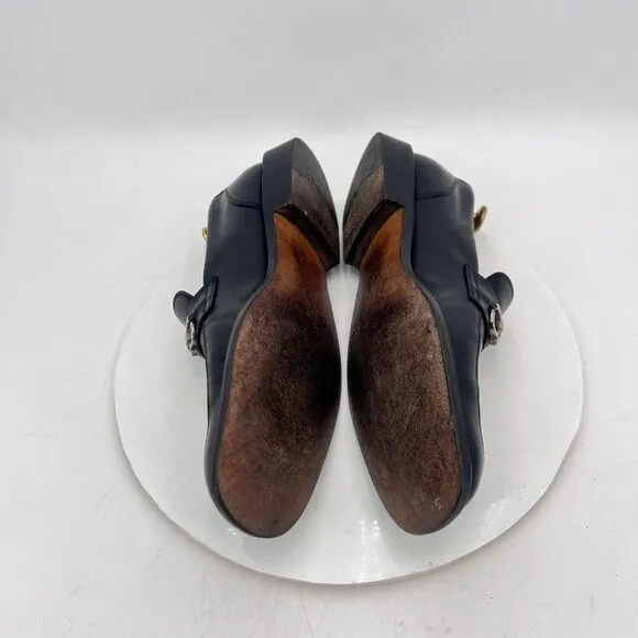 Salvatore Ferragamo Men Size 9.5D Black Leather Horsebit Loafer Dress Shoes