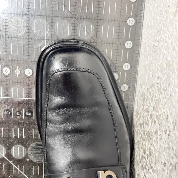 Salvatore Ferragamo Men Size 9.5D Black Leather Horsebit Loafer Dress Shoes
