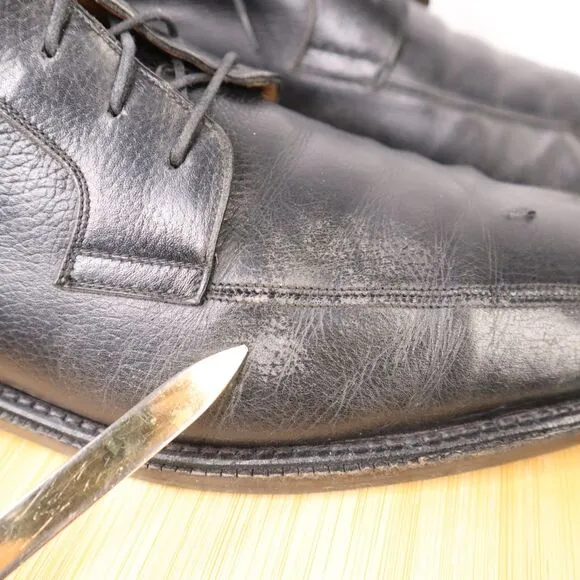 Salvatore Ferragamo Men's Black Leather Lace-Up Ankle Dress Shoes Boots Size 12D