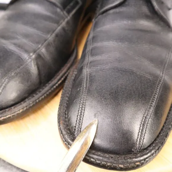 Salvatore Ferragamo Men's Black Leather Lace-Up Ankle Dress Shoes Boots Size 12D