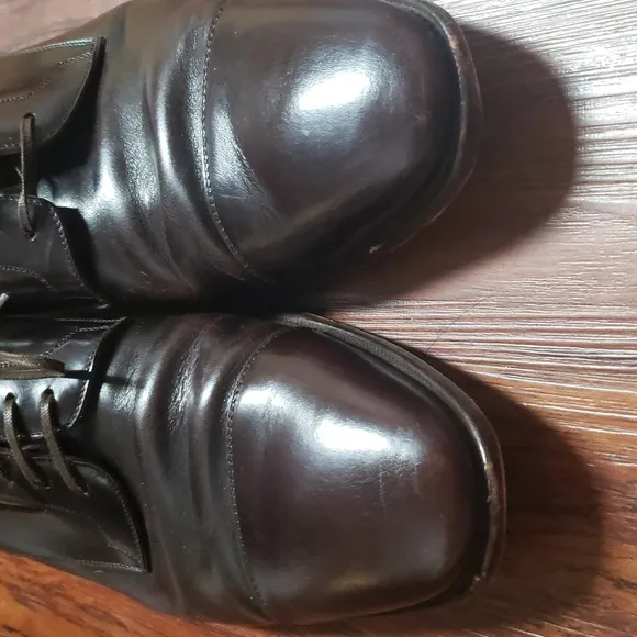 Salvatore Ferragamo Mens Brown Leather Dress Shoes Size 12