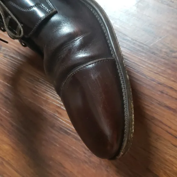 Salvatore Ferragamo Mens Brown Leather Dress Shoes Size 12