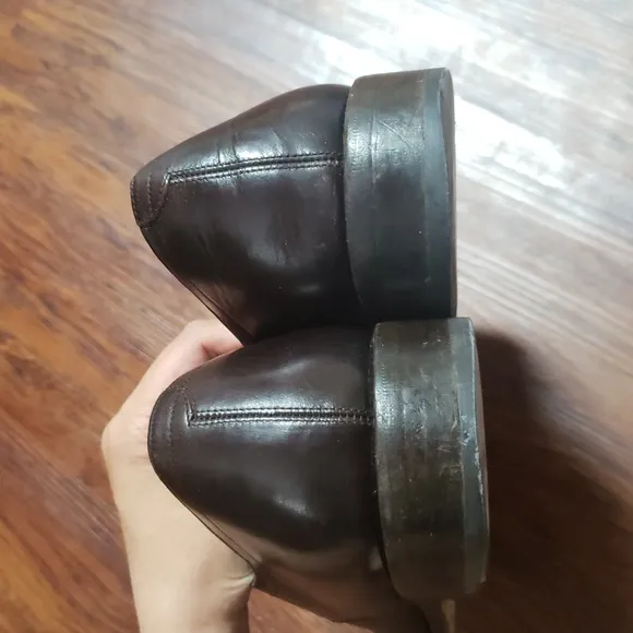 Salvatore Ferragamo Mens Brown Leather Dress Shoes Size 12
