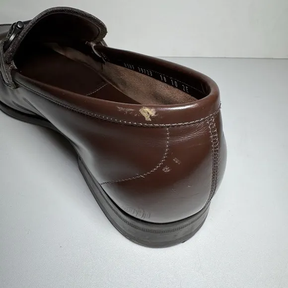 Salvatore‎ Ferragamo Men's Gancini Bit Brown Leather Loafers Shoes