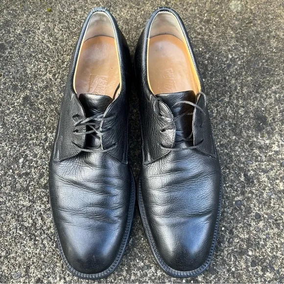 Salvatore Ferragamo Men's Leather Derby Lace Up Dress Shoes Size 8.5 D