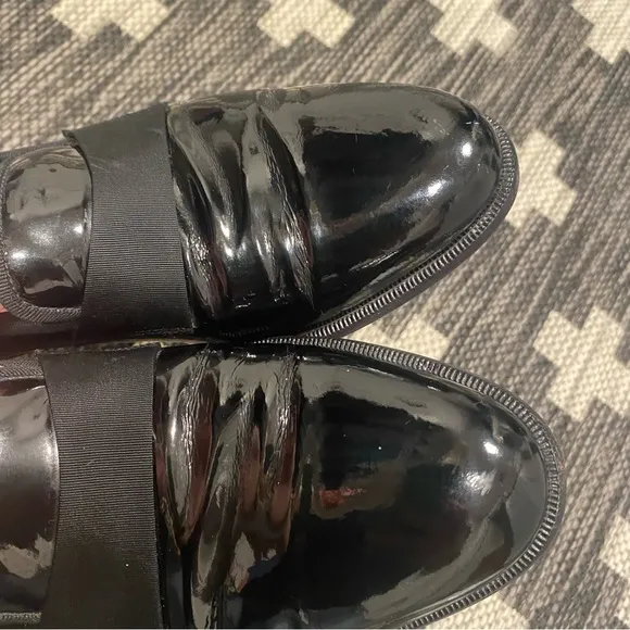 Salvatore Ferragamo Men’s Notte Black Patent Leather Loafer Tuxedo Dress Shoe …