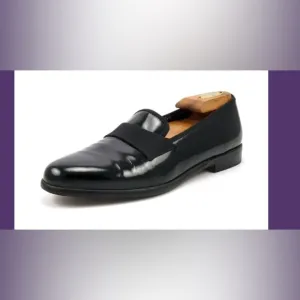 Salvatore Ferragamo Men’s Notte Black Patent Leather Loafer Tuxedo Dress Shoe …