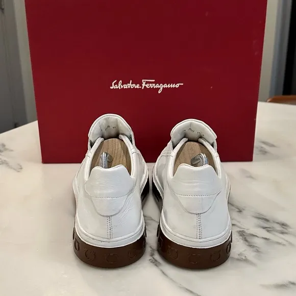 Salvatore Ferragamo Men's White Sneakers