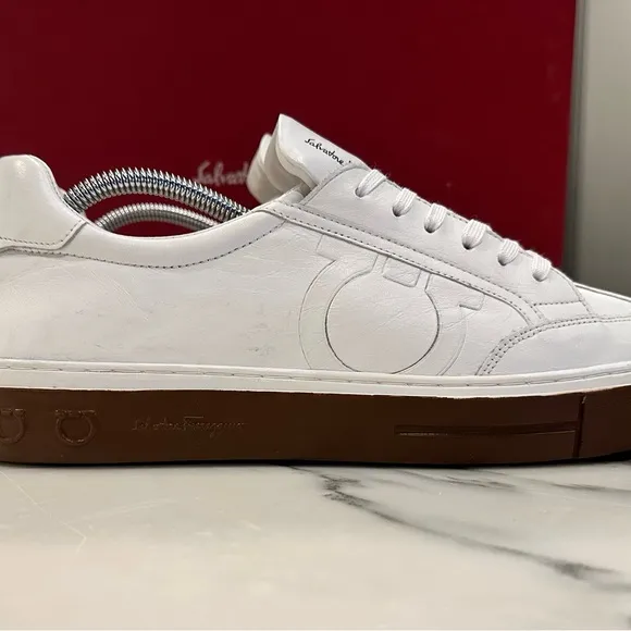 Salvatore Ferragamo Men's White Sneakers