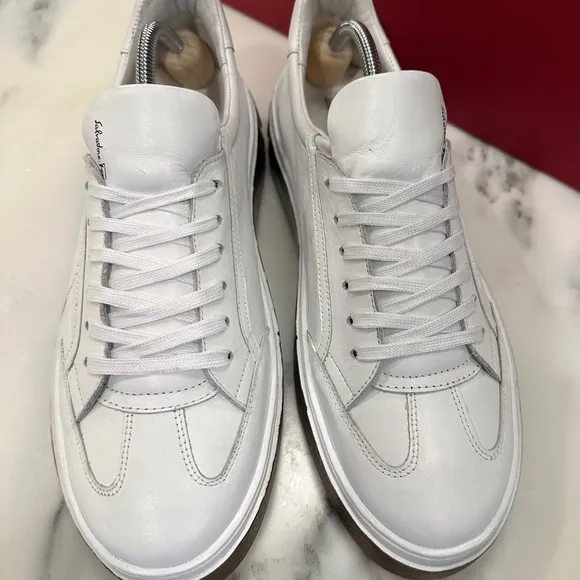 Salvatore Ferragamo Men's White Sneakers