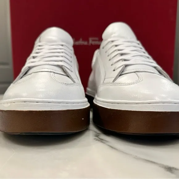 Salvatore Ferragamo Men's White Sneakers