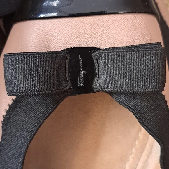 Salvatore Ferragamo 'My Paris' Black &amp; Nude Ballet Flat Size 8.5 OFFERS WELCOME❤