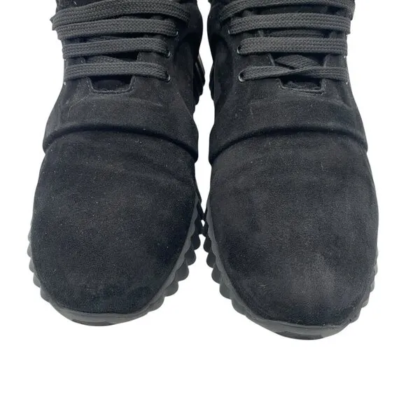 Salvatore Ferragamo Shoes Suede Shearling Sneakers Black Women’s Sz 9 C