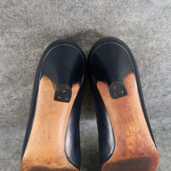 Salvatore Ferragamo Shoes Womens 5.5 Pumps Classic Fashion Leather Blue Formal