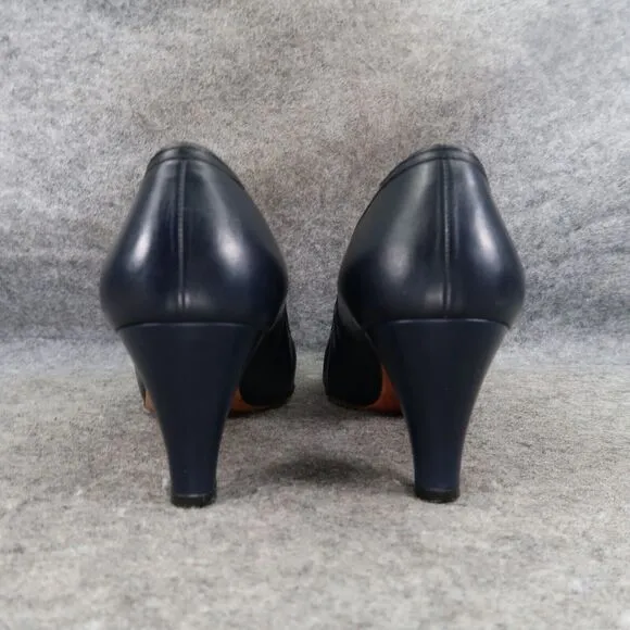 Salvatore Ferragamo Shoes Womens 5.5 Pumps Classic Fashion Leather Blue Formal