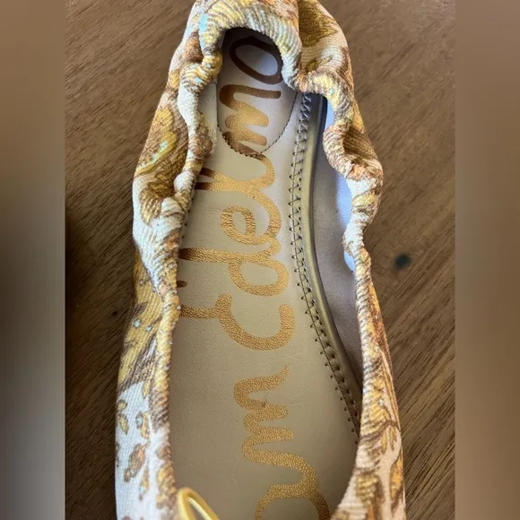 Sam Edelman Felicia Yellow Floral Ballet Flats NWT Sz 8