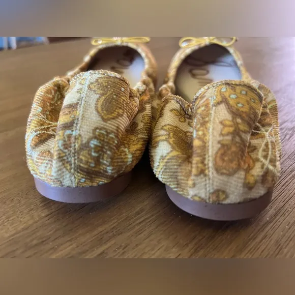 Sam Edelman Felicia Yellow Floral Ballet Flats NWT Sz 8