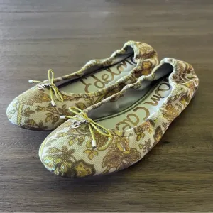 Sam Edelman Felicia Yellow Floral Ballet Flats NWT Sz 8