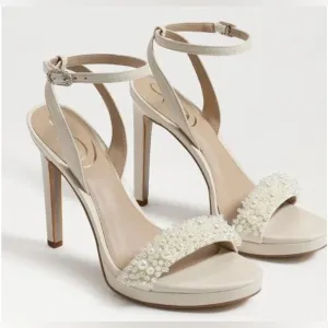Sam Edelman Jade Pearla Embellished Women's High Heel Sandals Size 9.5