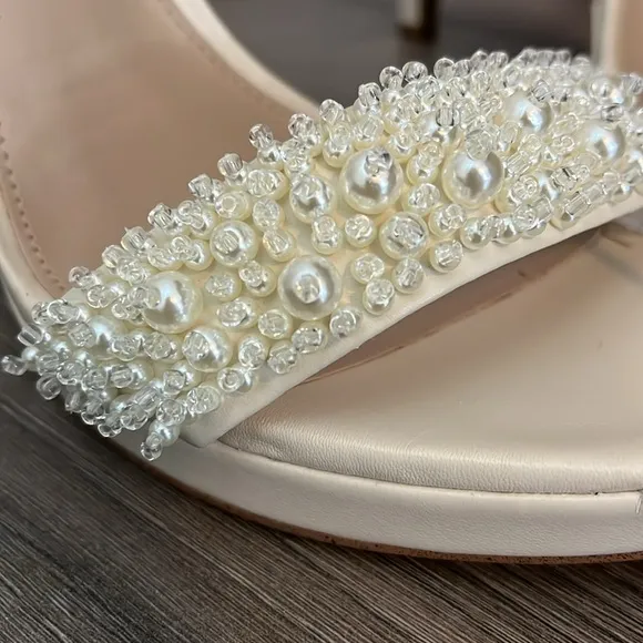 Sam Edelman Jade Pearla Embellished Women's High Heel Sandals Size 9.5