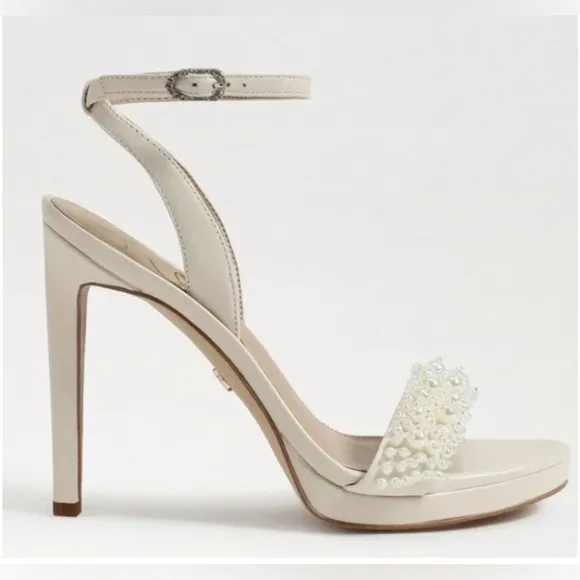 Sam Edelman Jade Pearla Embellished Women's High Heel Sandals Size 9.5