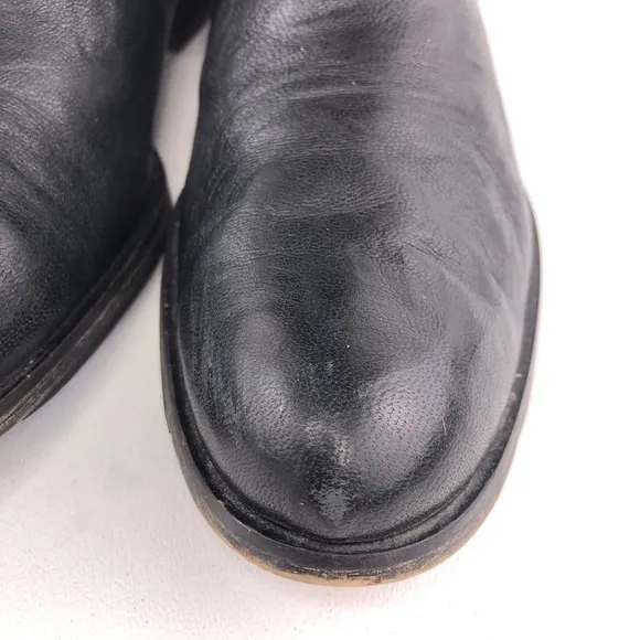 Sam Edelman Kara Black Leather Over the Knee Tall Winter Riding Boots 10M
