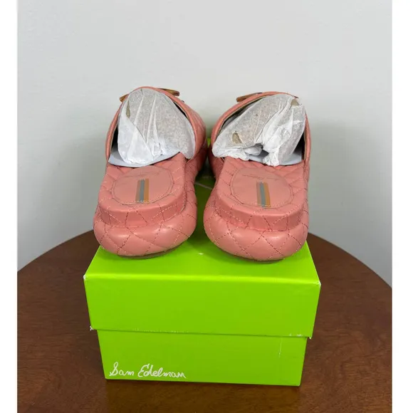 Sam Edelman Karinda Quilted Emblem Slide Sandals in Canyon Clay Size 8.5