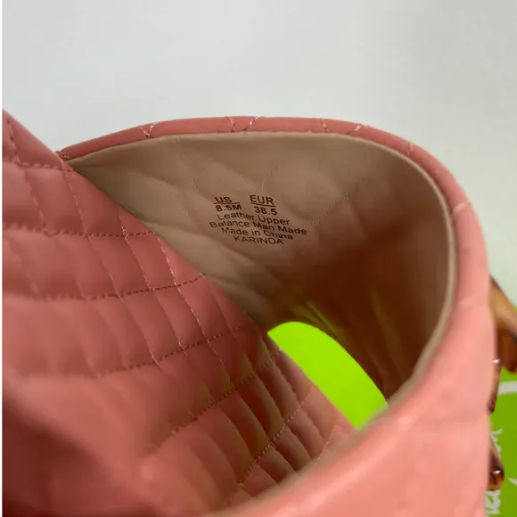 Sam Edelman Karinda Quilted Emblem Slide Sandals in Canyon Clay Size 8.5