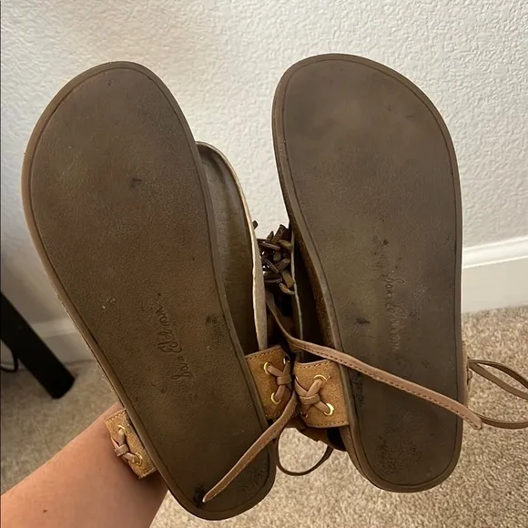 Sam Edelman Kyra Sandals Brown Fringe Size 8.5