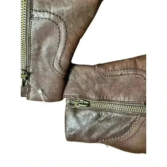 Sam Edelman Louie Women's Brown Leather Casual Booties N4146 Size 8M