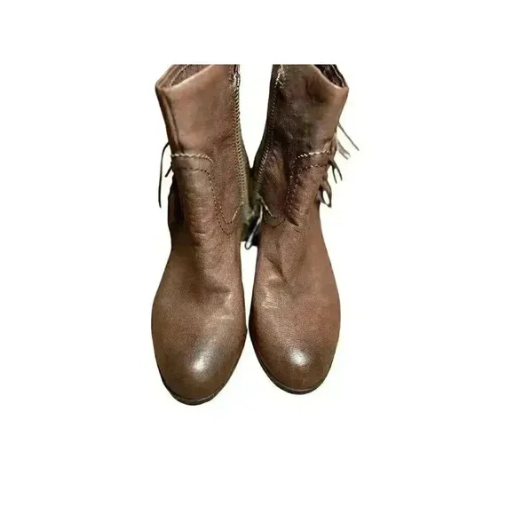 Sam Edelman Louie Women's Brown Leather Casual Booties N4146 Size 8M