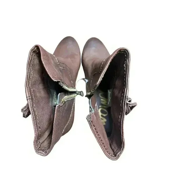 Sam Edelman Louie Women's Brown Leather Casual Booties N4146 Size 8M
