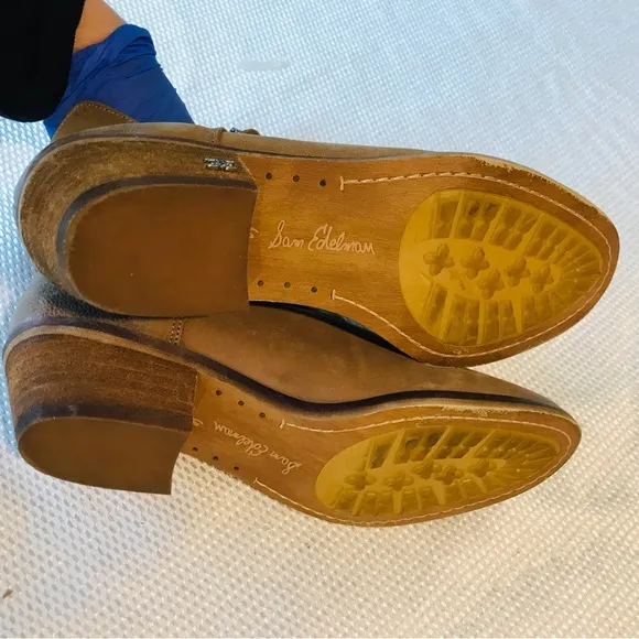 Sam Edelman Tan Leather Ankle Boots