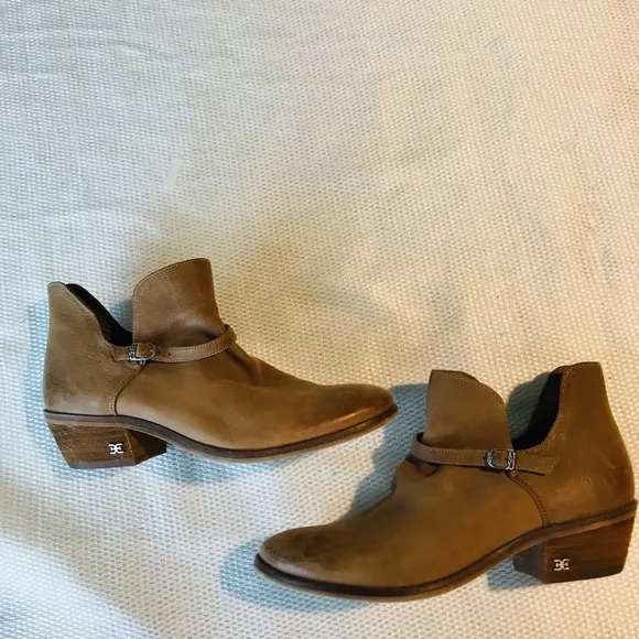 Sam Edelman Tan Leather Ankle Boots