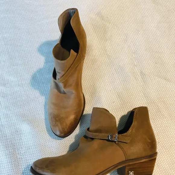 Sam Edelman Tan Leather Ankle Boots