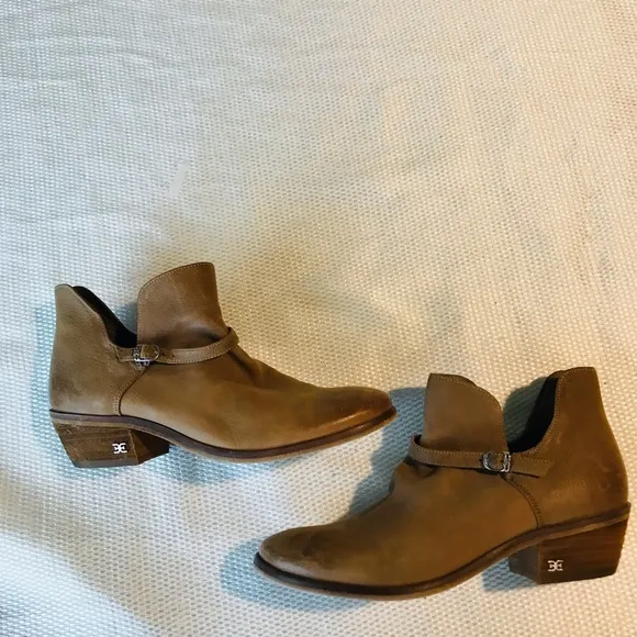 Sam Edelman Tan Leather Ankle Boots