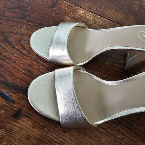 Sam Edelman Womens Robyn Gold Leather Pumps Shoes  9.5M 0622