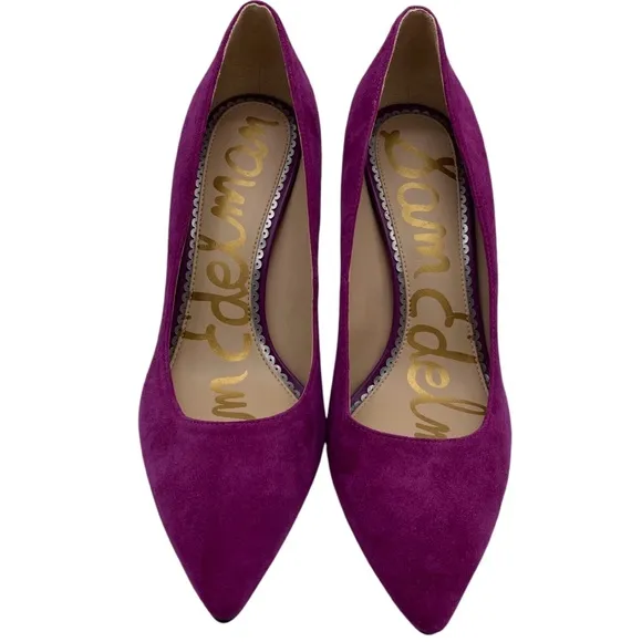 Sam Edelman Womens Shoes Hazel Pumps 8 Pink Purple Fuschia Suede Feminine Chic
