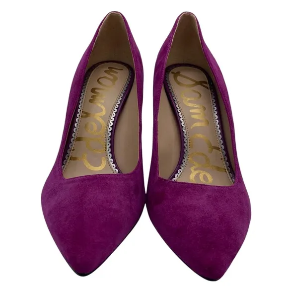 Sam Edelman Womens Shoes Hazel Pumps 8 Pink Purple Fuschia Suede Feminine Chic