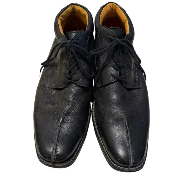 Sandro Black Comfort Soft and Gel low top lace up dressy / casual boots 9D