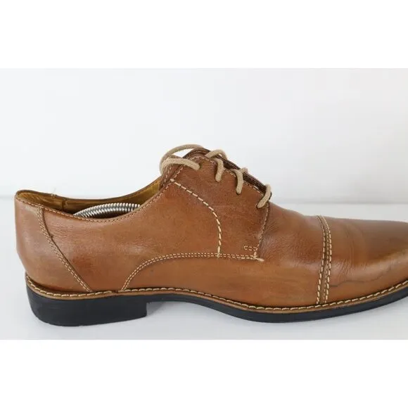 Sandro Moscolini Mens 11 EEE Brazil Leather Toe Cap Oxford Dress Shoes Brown