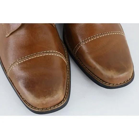 Sandro Moscolini Mens 11 EEE Brazil Leather Toe Cap Oxford Dress Shoes Brown